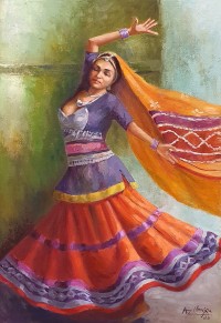 Aurangzib Hanjra, 20 x 30 Inch, Oil on Canvas, Figurative Painting, AC-AZH-010